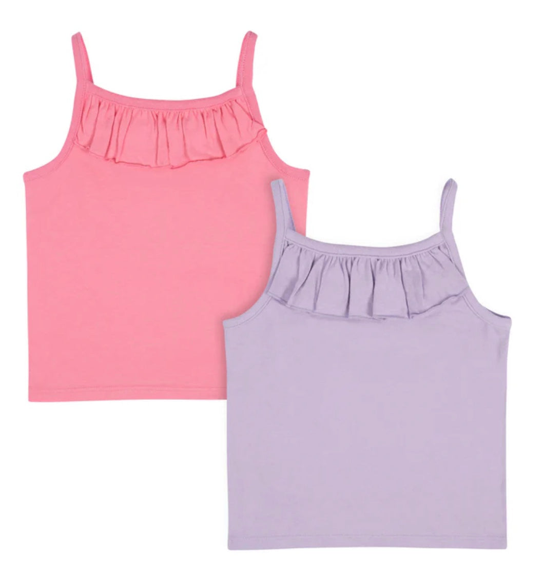 Gerber 2-Pack Infant and Toddler Girls Purple/Pink Sleeveless Tops