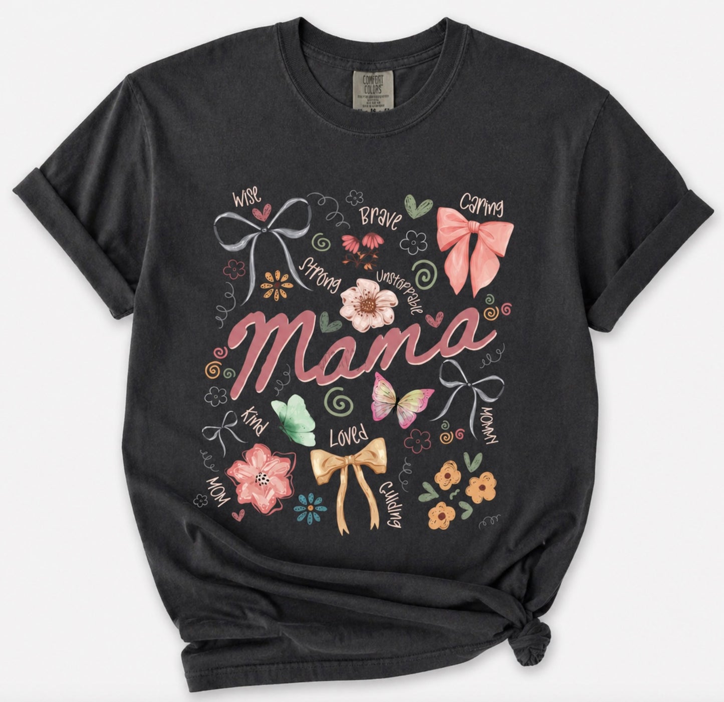 Mama Floral Bow Doodle Tee