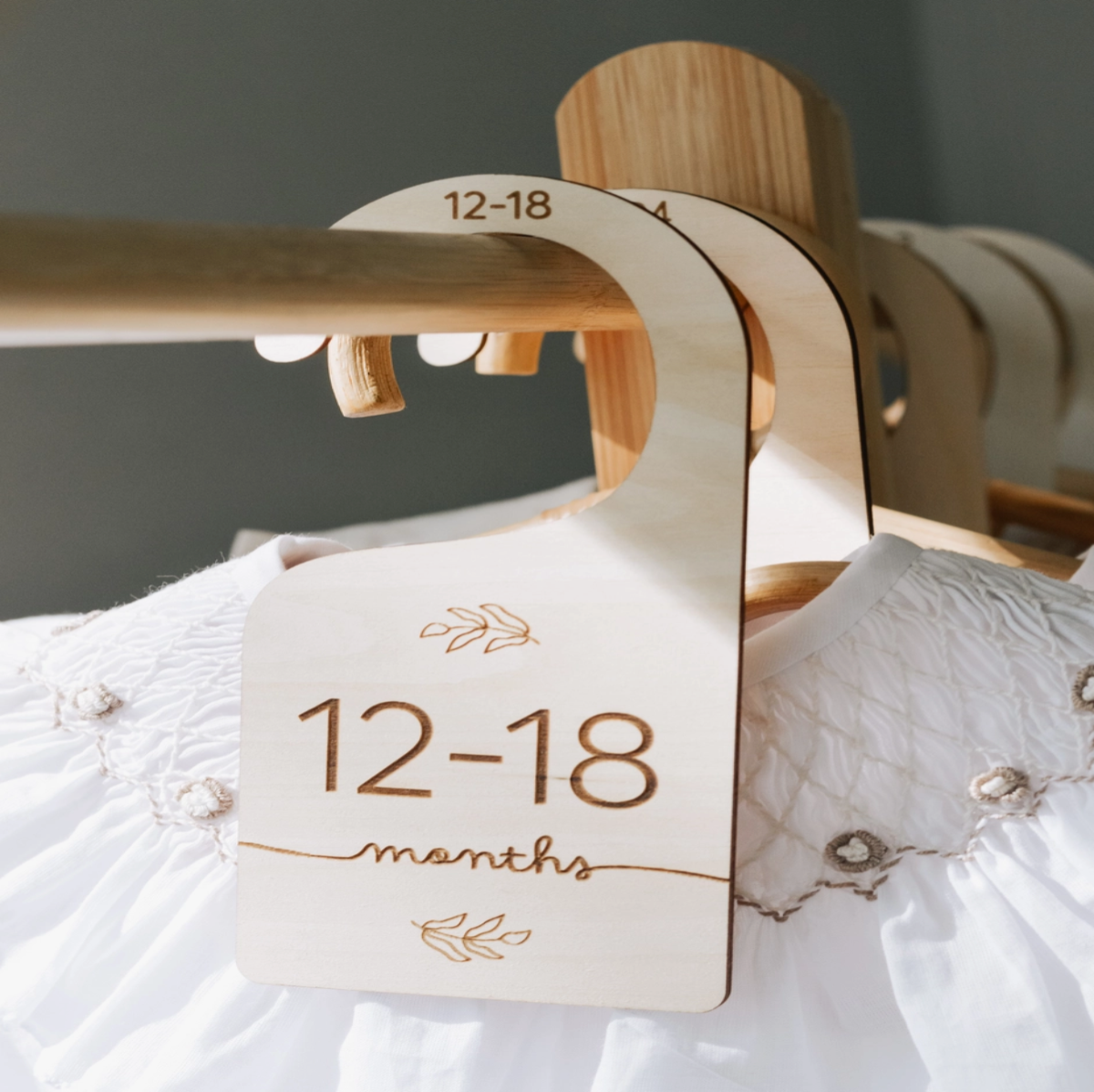 Wooden Baby Hanging Closet Dividers For Nursery Wardrobe