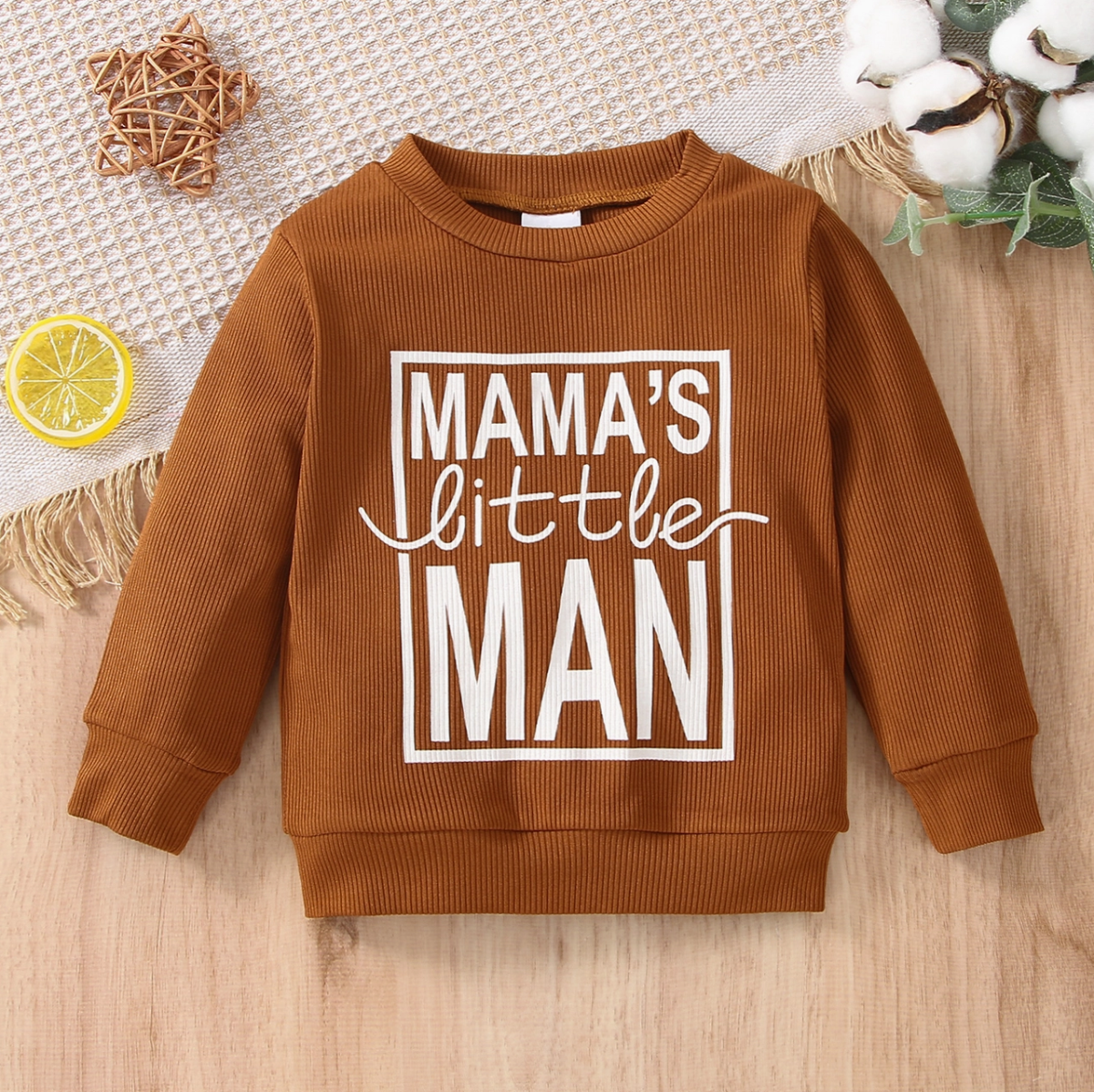 MAMA'S LITTLE MAN Sweatshirt / Coffee