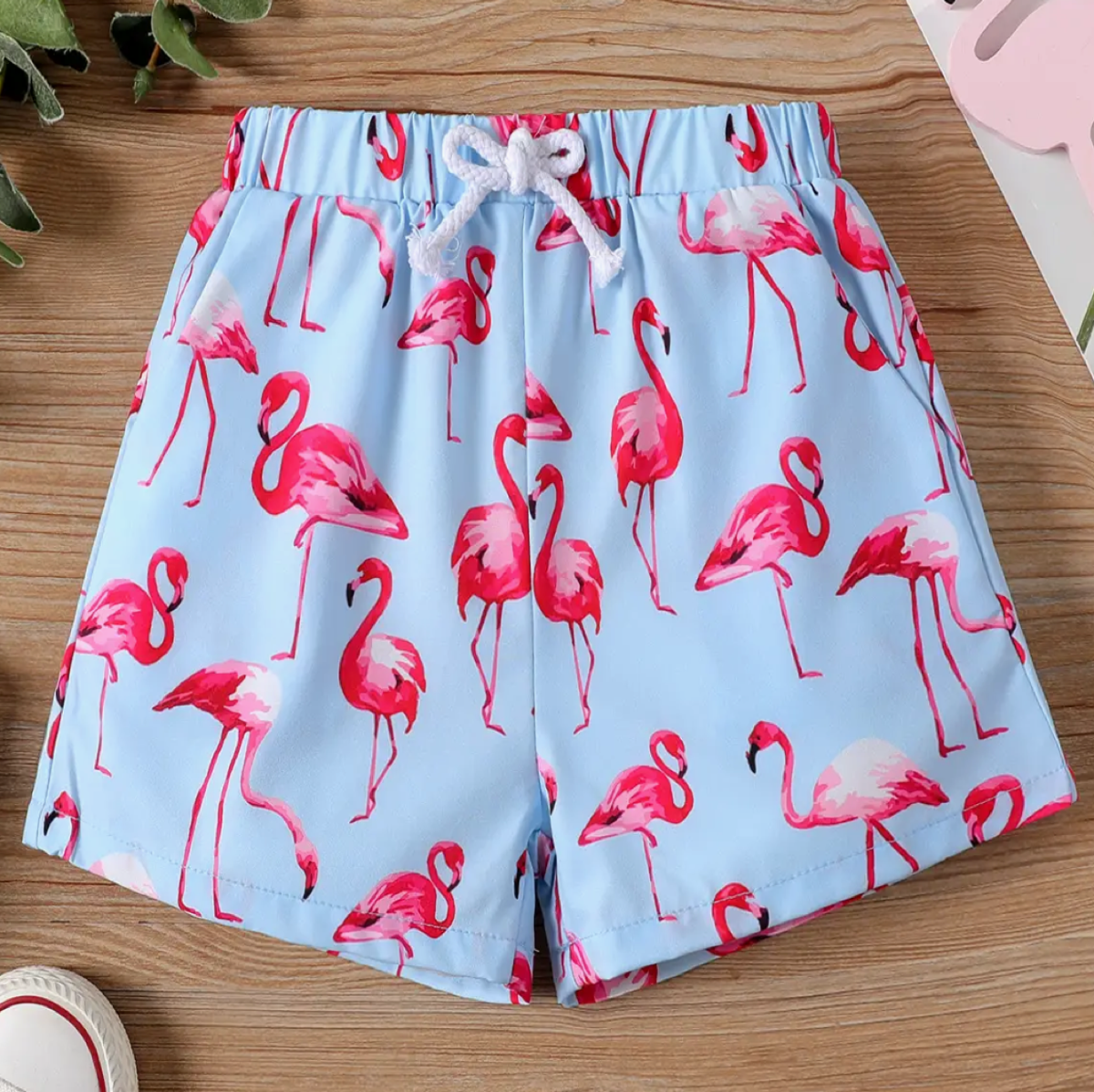 Flamingo Allover Print Shorts