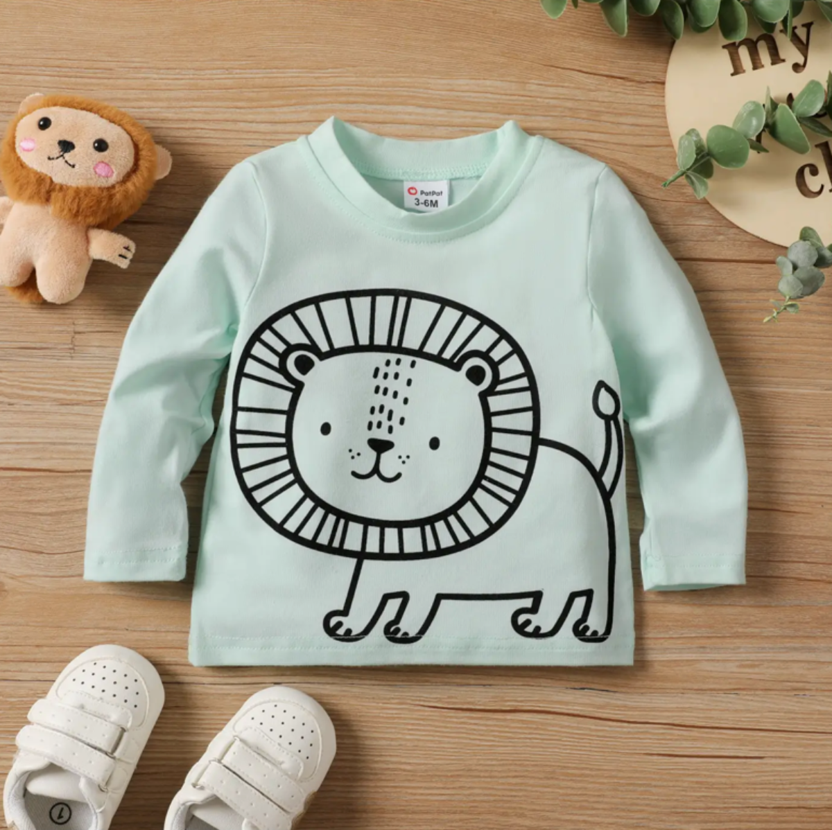 Animal Long Sleeve Shirt - Light Blue