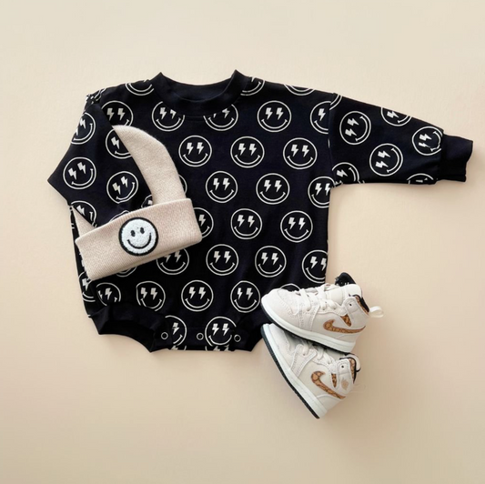 Lucky Panda Kids Bubble Romper | Electric Smiley