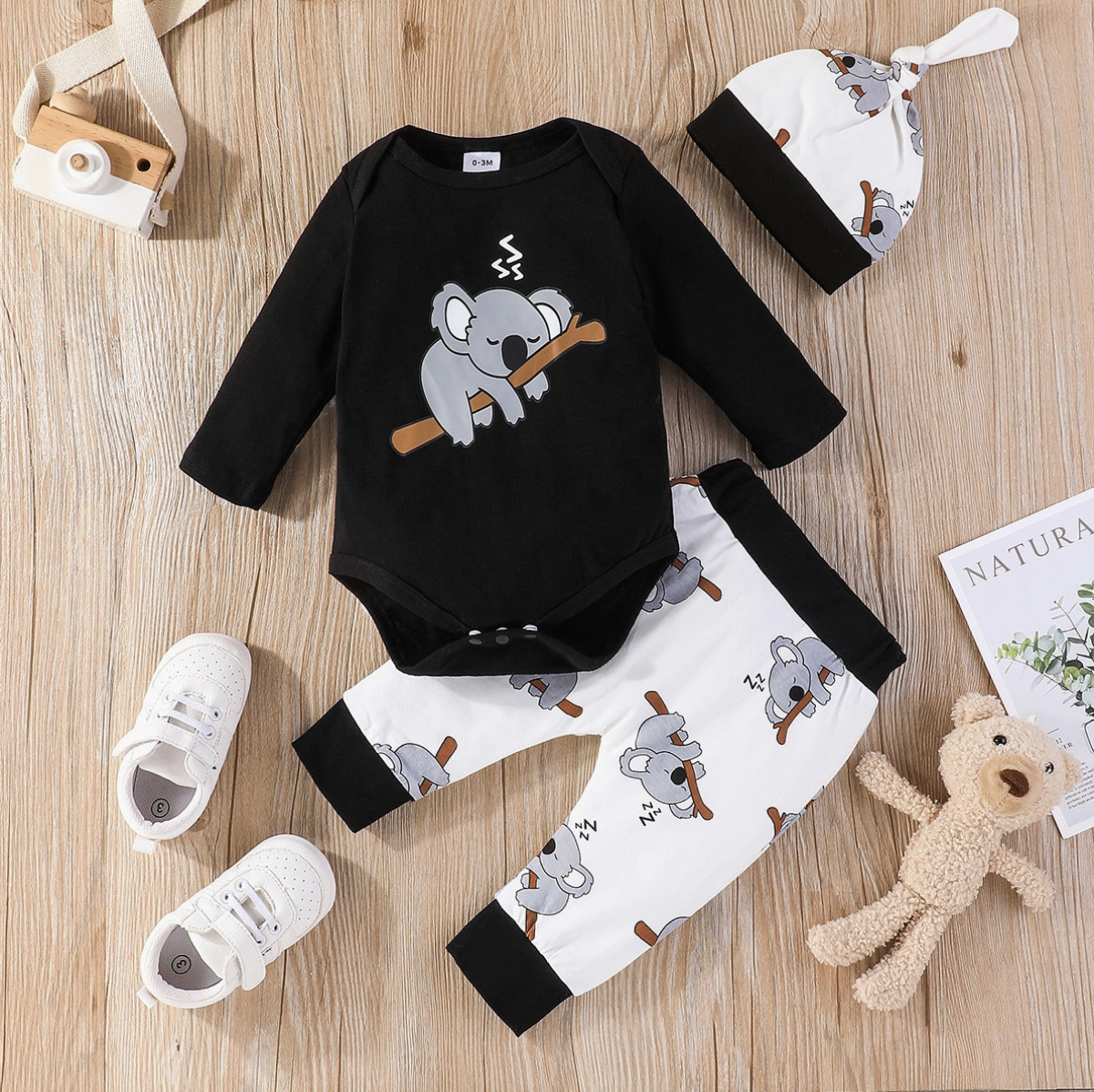 3pcs Baby Boy/Girl Koala Set