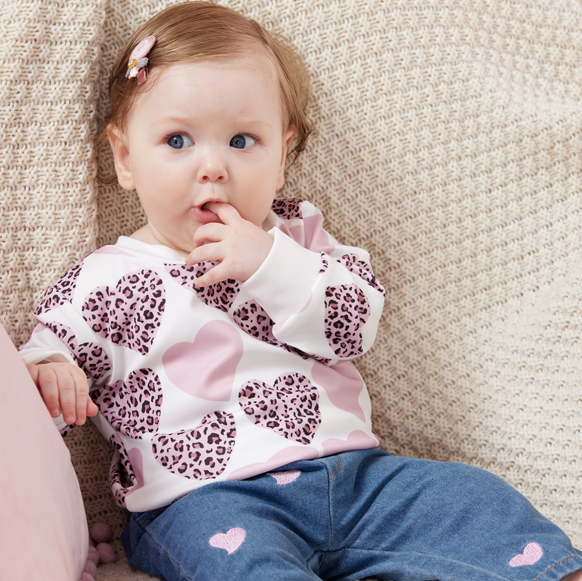 Girl Leopard Heart Sweatshirt