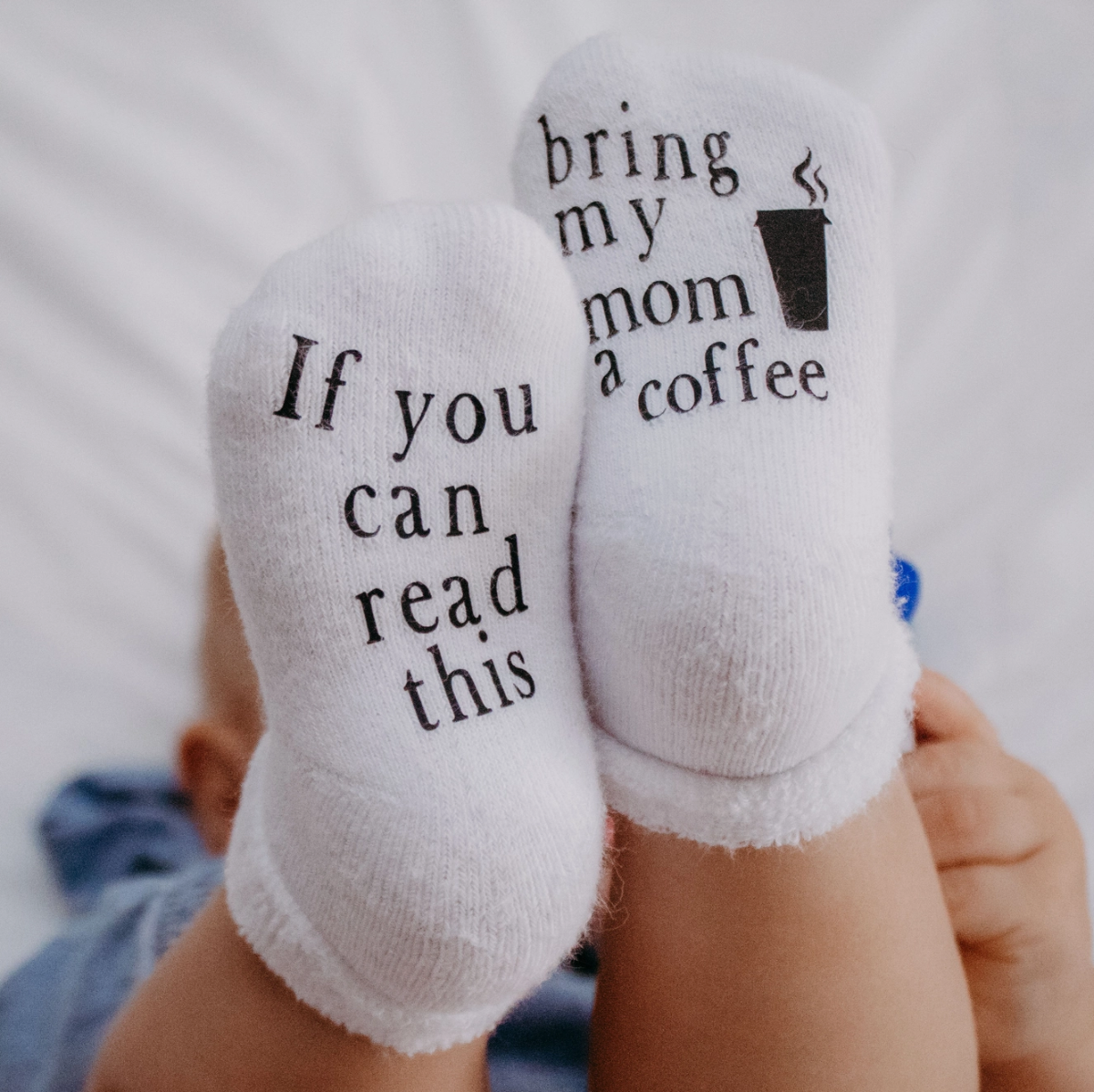 Bring My Mom Coffee Baby Socks