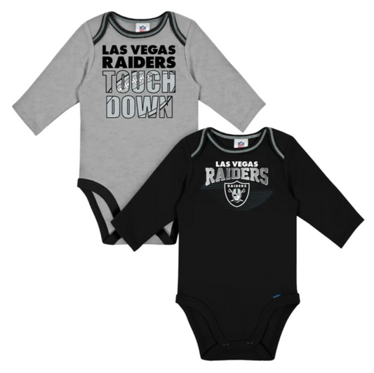 2-Pack Raiders Long Sleeved Onesies - NFL Official