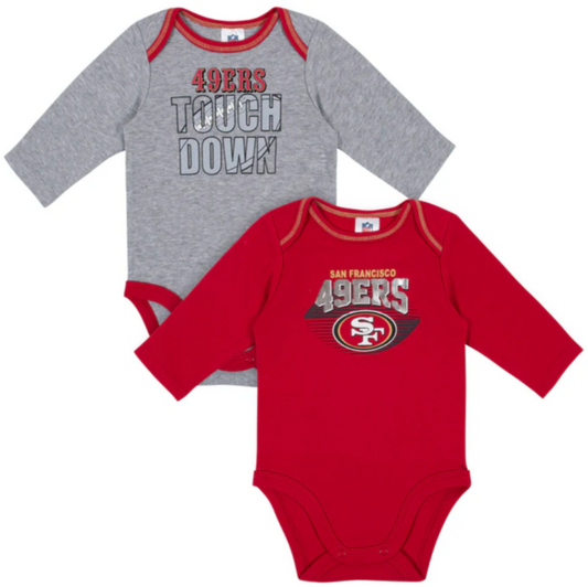 2-Pack 49ers Long Sleeved Onesies - NFL Official