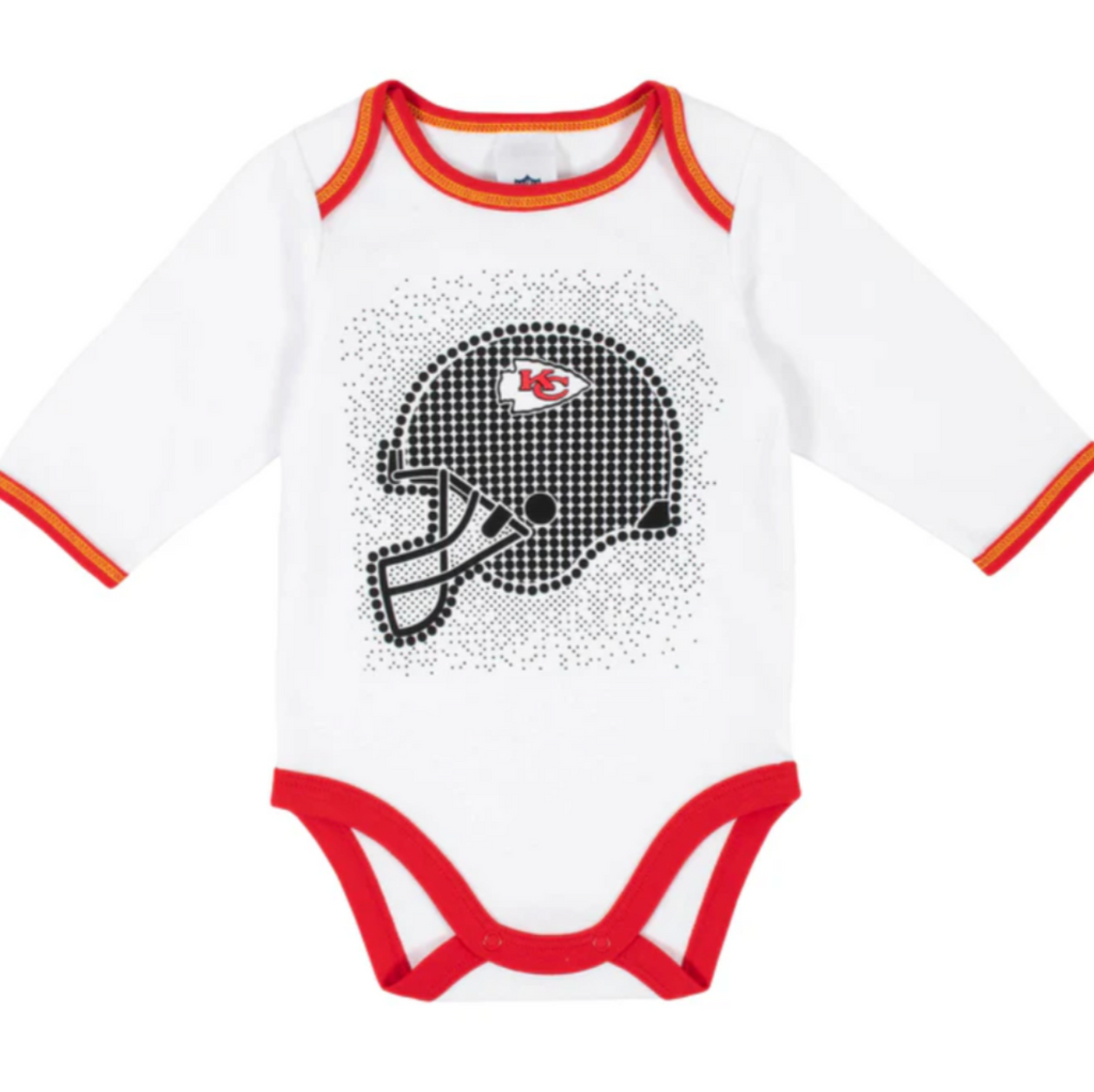 3-Piece Baby KC Chiefs Bodysuit, Pant, and Cap Set - NFL Official - By Gerber