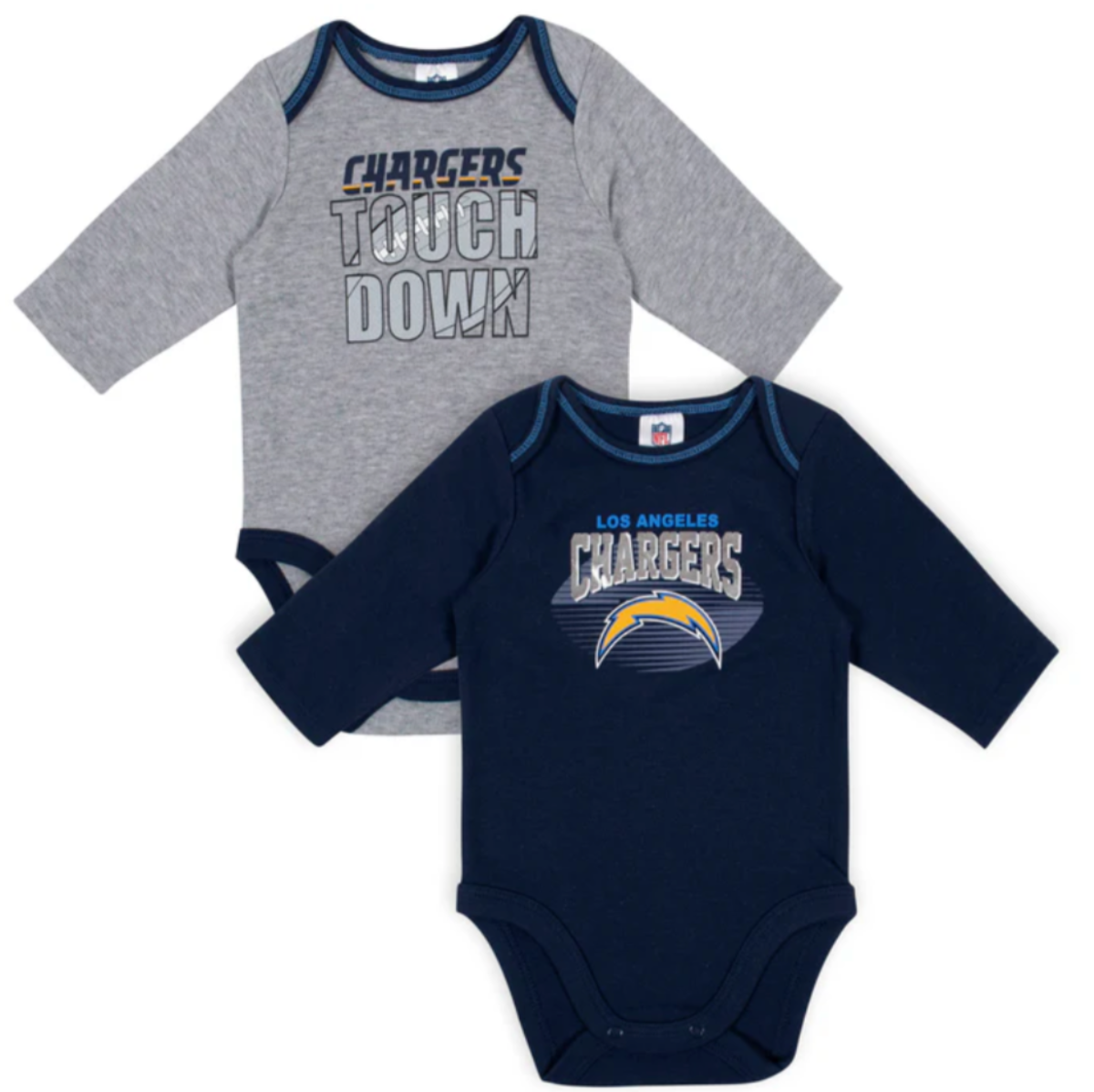Los Angeles Chargers Baby Long Sleeve Bodysuits, 2-pack - NFL Official