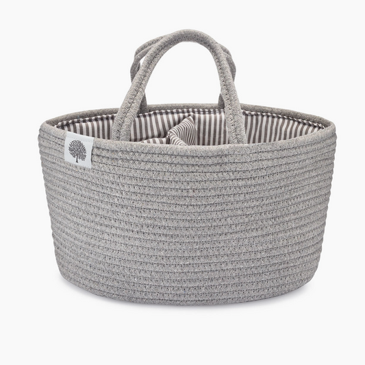 Rope Diaper Caddy | Gray