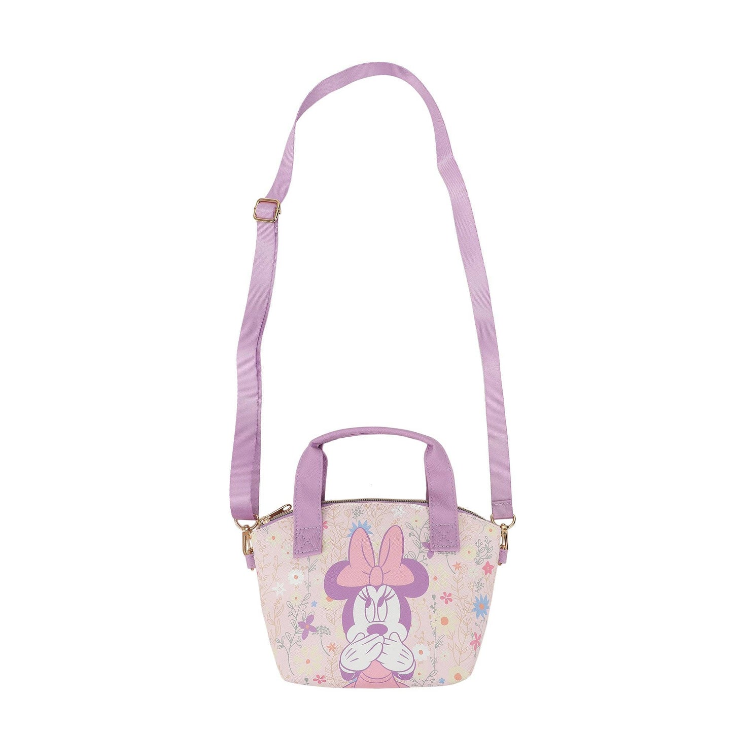 Disney Minnie Mouse Covering Mouth Pose Pink 9.25" Mini Handbag
