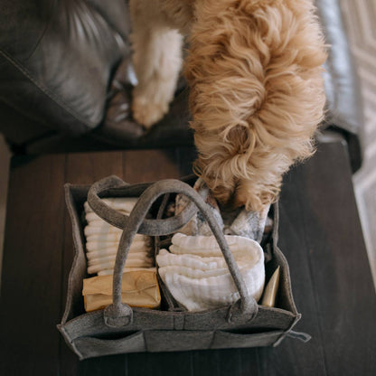 Diaper Caddy in Peppercorn