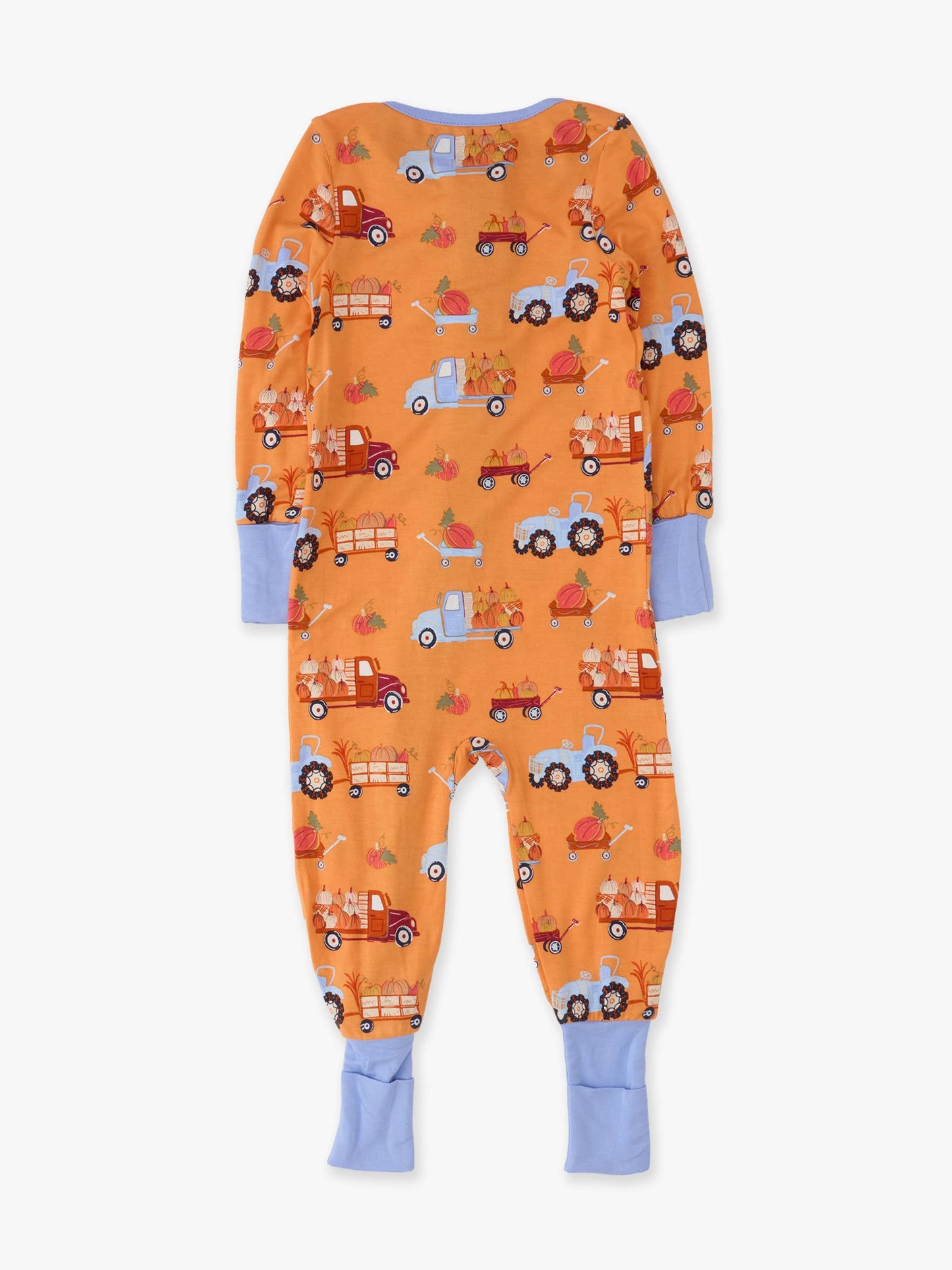 SoftSnooze™ Baby Bamboo Viscose Harvest Haul Convertible One Piece Footie Pajama