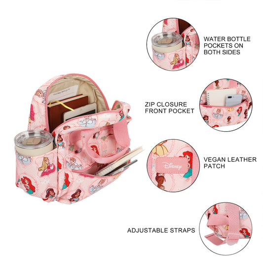 Disney Princesses All-Over Print 16” Toddler Backpack