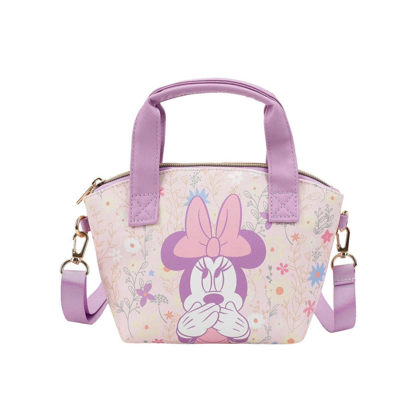Disney Minnie Mouse Covering Mouth Pose Pink 9.25" Mini Handbag