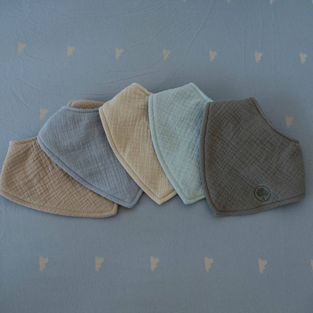 Stormy Muslin Bandana Bibs Set
