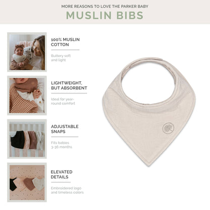 Bliss Muslin Bandana Bibs Set