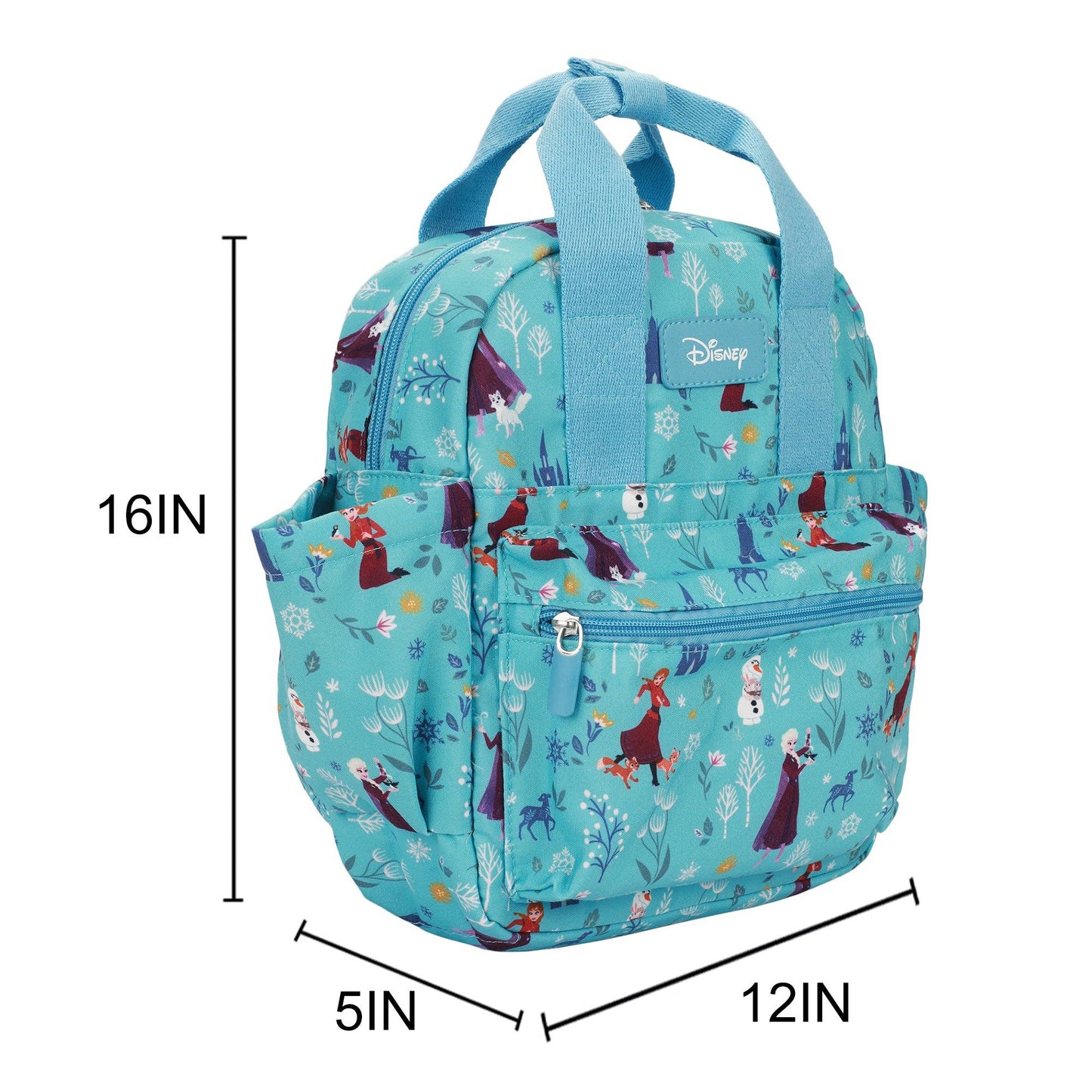 Frozen Elsa, Anna, And Olaf All-Over Print 16” Toddler Backpack