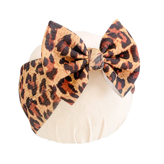 Cheetah Baby Headwrap Bow