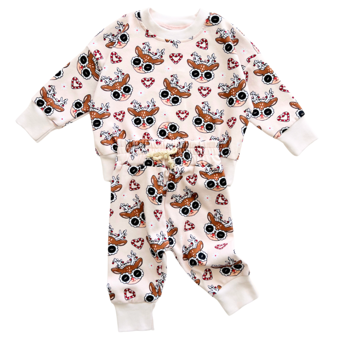 Christmas Baby & Kids Clothing Jogger Set |  Deer Holiday