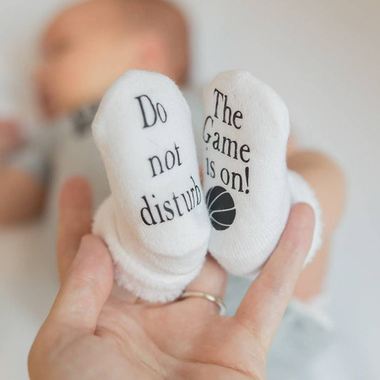 Basketball Socks Do not Disturb the Game is On Baby Socks