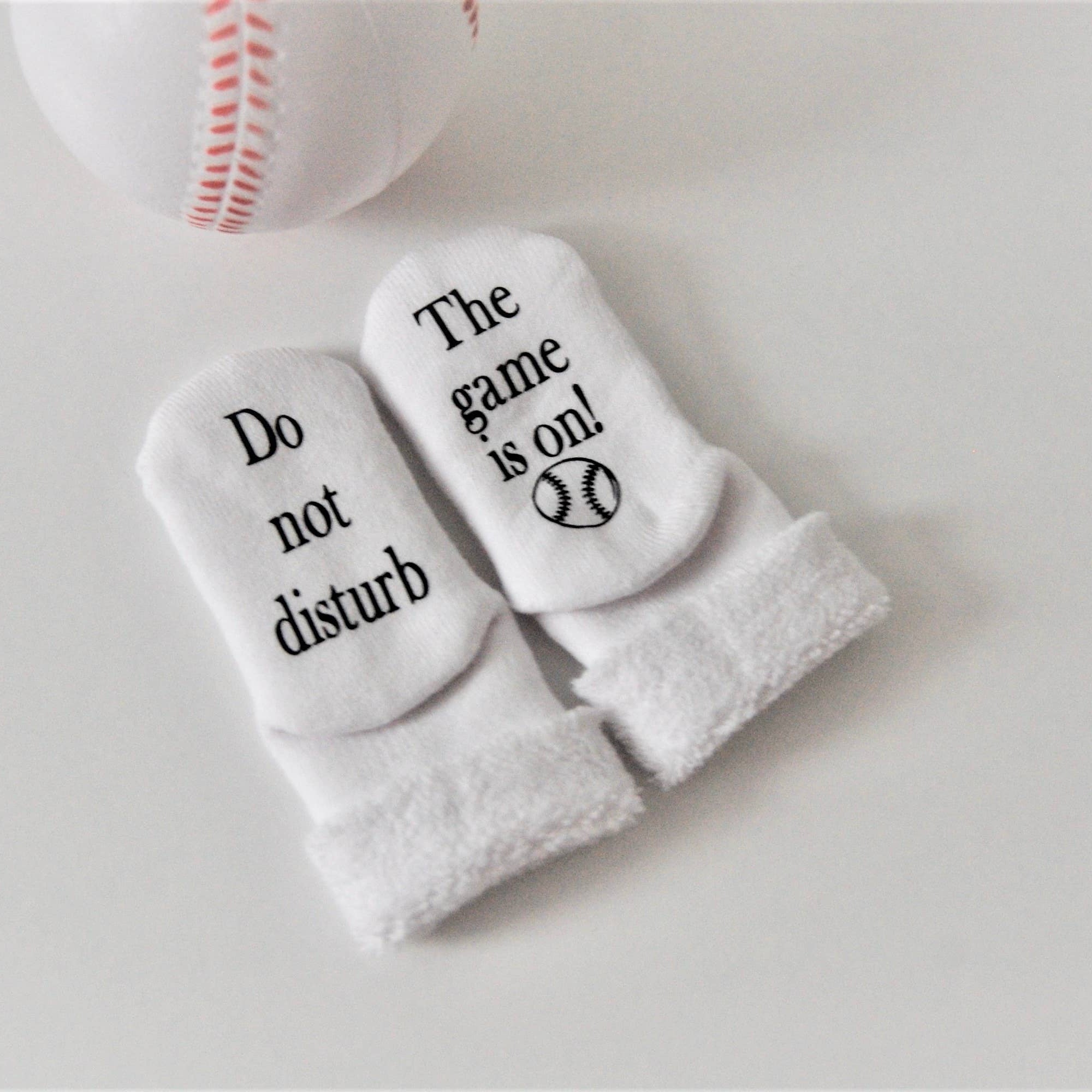 Baseball Socks Do not Disturb the Game is On Baby Socks