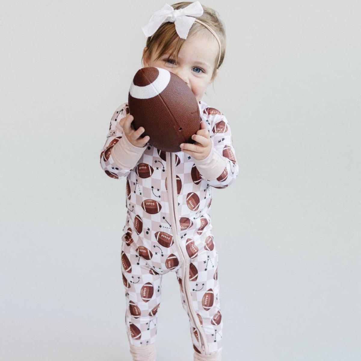 Bamboo Baby Clothing Unisex Zip Romper | Game Day