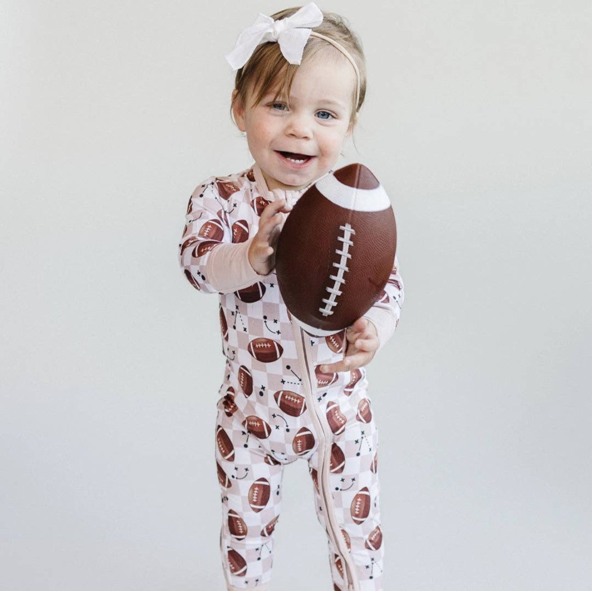 Bamboo Baby Clothing Unisex Zip Romper | Game Day