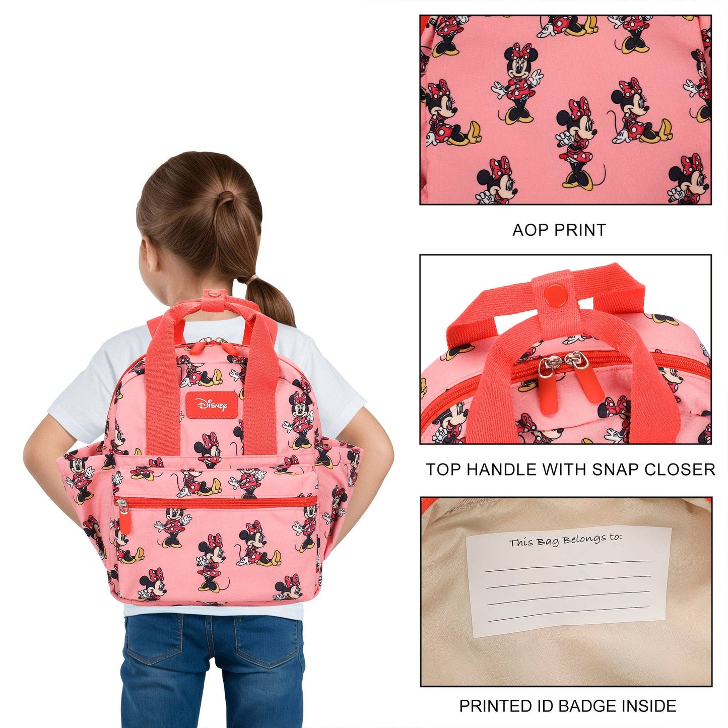 Minnie Mouse Classic All-Over Print 16” Toddler Backpack