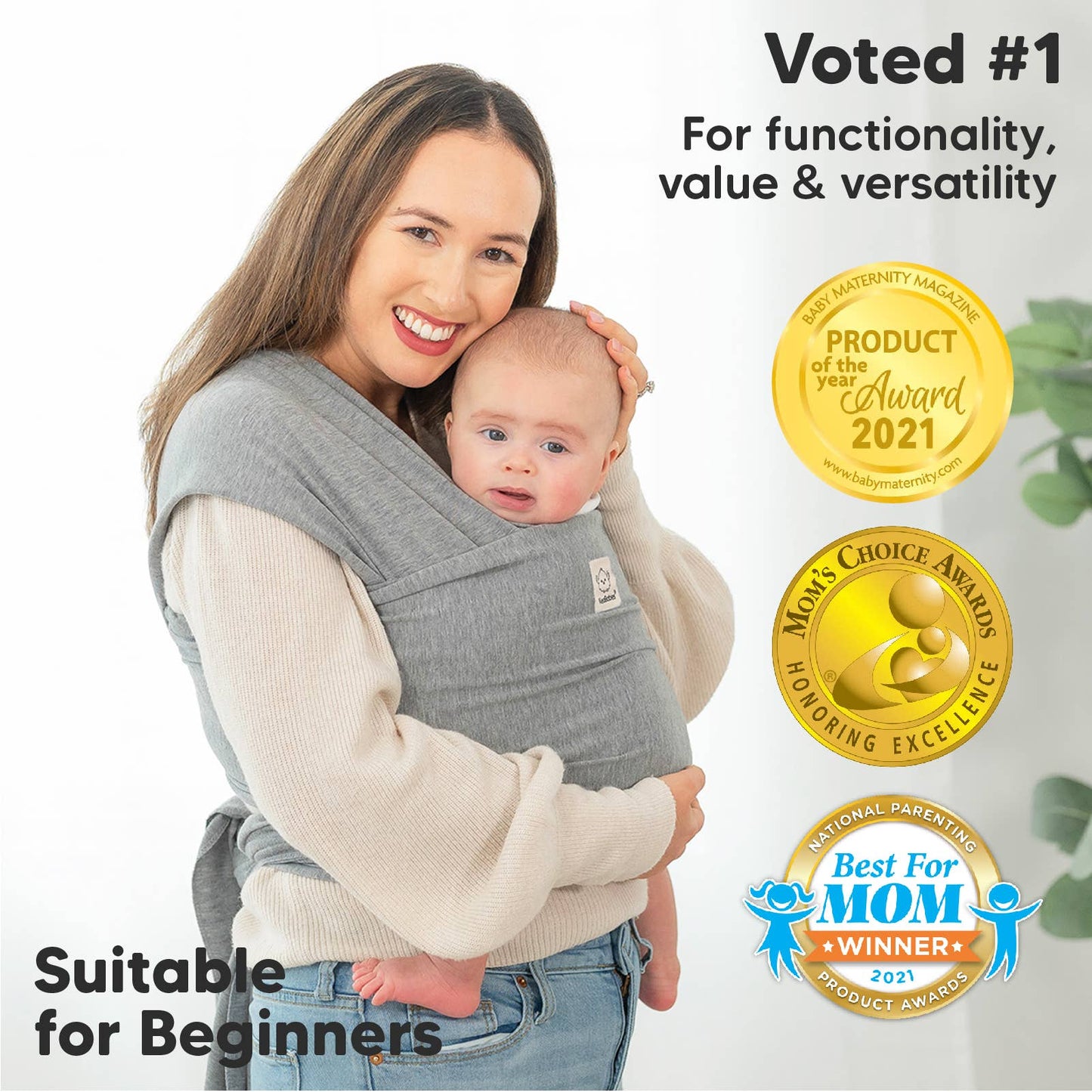 KeaBabies Original Baby Wrap Carrier