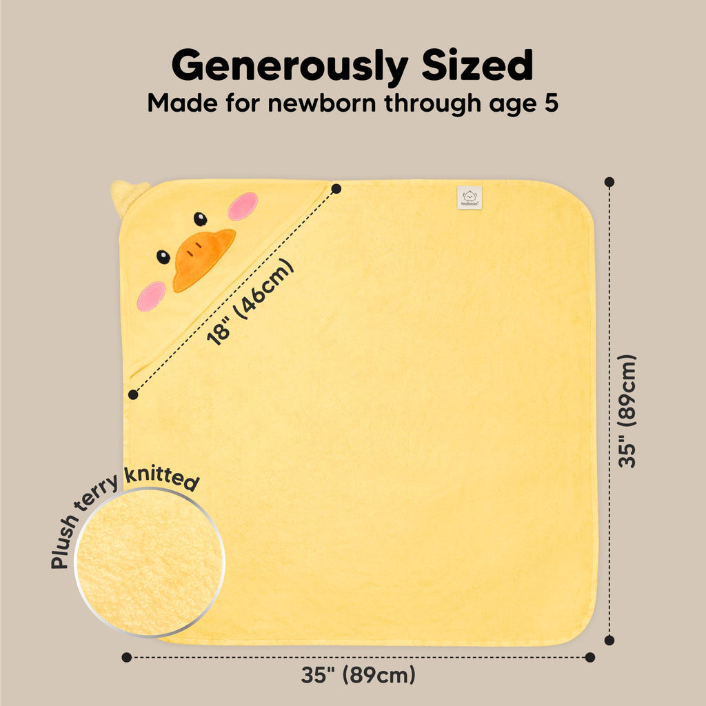 KeaBabies Cuddle Baby Hooded Towel