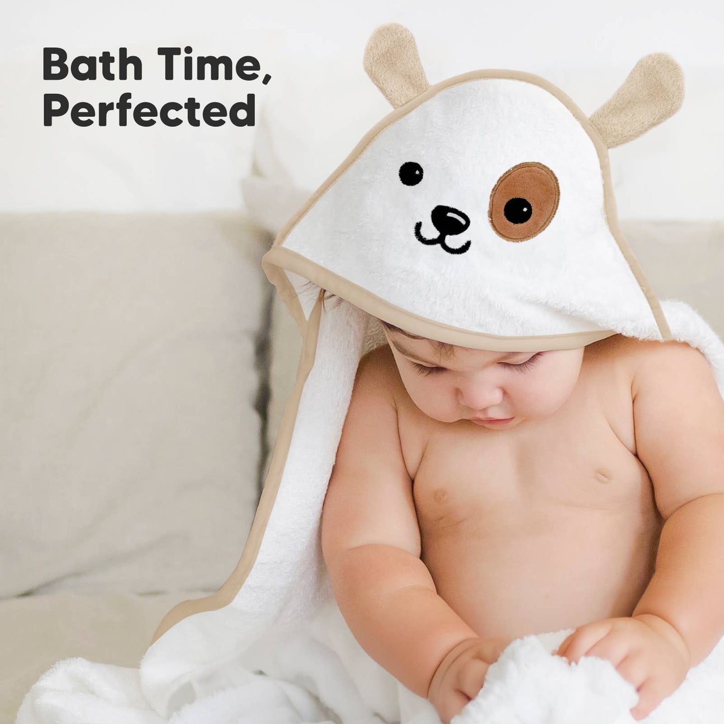 KeaBabies Cuddle Baby Hooded Towel - Dog