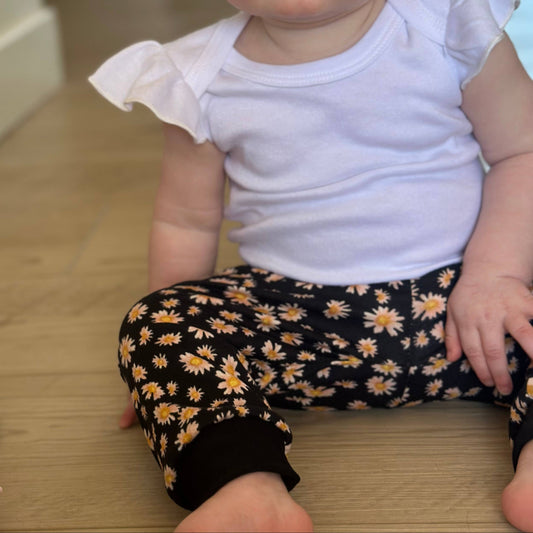 Black Daisies • Infant/Toddler Joggers 