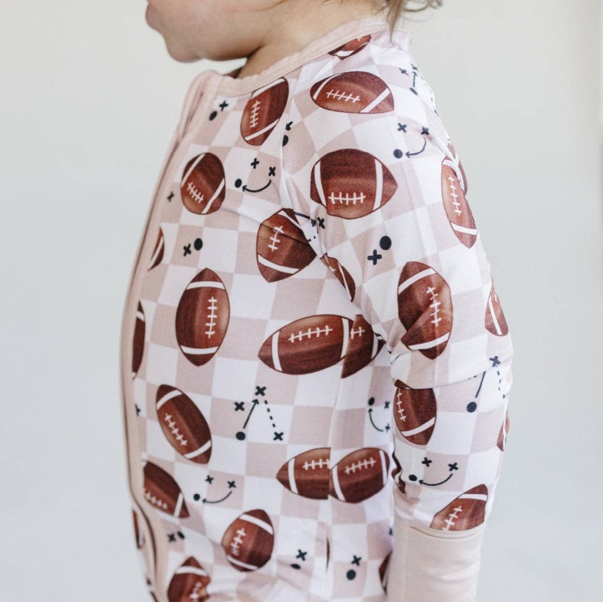 Bamboo Baby Clothing Unisex Zip Romper | Game Day