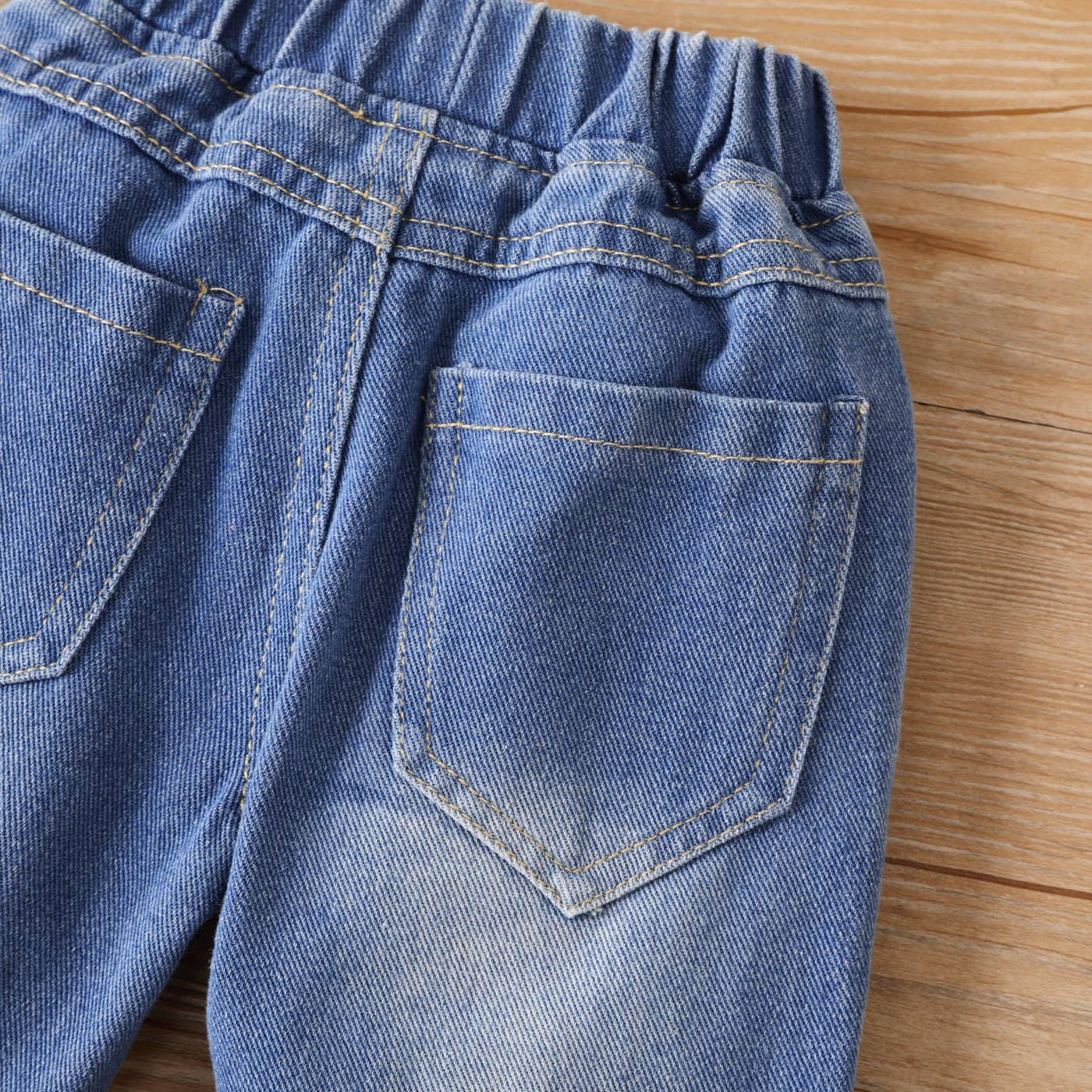 Baby Unisex Basic Ripped Denim Jeans