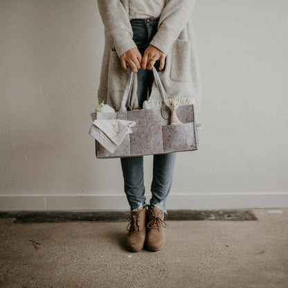 Diaper Caddy in Gray